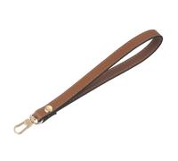 TA-VIGOR 190mm/7.48" Leather Wristlet Strap, Clasp Lanyard Hand Wrist Straps for Wallets DIY Replacement for Wallets, Purses, Keys, Keychain, Bags & Phone Cases, Brown(Gold Clasp)
