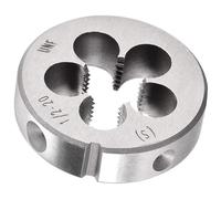 TA-VIGOR 1pc 1/2-20 UNF Metric Adjustable Threading Die, Alloy Tool Steel Right Hand Round Die for Processing, Correcting or Cleaning External Threads (Metal, Plastic)