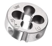 TA-VIGOR 1pc 1/4-28 UNF Metric Adjustable Threading Die, Alloy Tool Steel Right Hand Round Die for Processing, Correcting or Cleaning External Threads (Metal, Plastic)