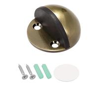 TA-VIGOR 1pc 26 x 45mm Stainless Steel Floor Door Stopper with Rubber Bumper, Drill or Self Adhesive Mounted for Hotel Home Restaurant Wooden/Glass Doors(Brass Tone)