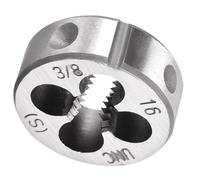 TA-VIGOR 1pc 3/8-16 UNC Metric Adjustable Threading Die, Alloy Tool Steel Right Hand Round Die for Processing, Correcting or Cleaning External Threads (Metal, Plastic)