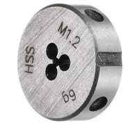 TA-VIGOR 1pc M1.2 x 0.25 Metric Adjustable Threading Die, High Speed Steel Right Hand Round Die for Processing, Correcting or Cleaning External Threads (Metal, Plastic)