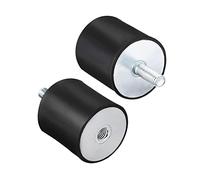 TA-VIGOR 1Pc M10 Male Female Rubber Mounts, D50mm x H50mm Thread Vibration Isolators Shock Absorber with Studs for Motor Generator Compressor