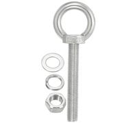 TA-VIGOR 1Pc M16 x 120mm Lifting Long Eye Bolt, 304 Stainless Steel Wall Expansion Anchor Bolts, Masonry Concrete Screws Shoulder Eyebolt Lifting Ring with Nuts Washers for Hanging Hammock Article
