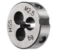 TA-VIGOR 1pc M2.5 x 0.45 Metric Adjustable Threading Die, High Speed Steel Right Hand Round Die for Processing, Correcting or Cleaning External Threads (Metal, Plastic)