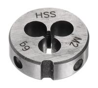 TA-VIGOR 1pc M2 x 0.4 Metric Adjustable Threading Die, High Speed Steel Right Hand Round Die for Processing, Correcting or Cleaning External Threads (Metal, Plastic)