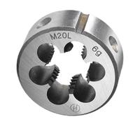 TA-VIGOR 1pc M20 x 2.5 Metric Adjustable Threading Die, Alloy Tool Steel Left Hand Round Die for Processing, Correcting or Cleaning External Threads (Metal, Plastic)