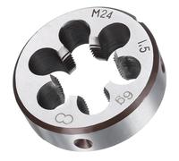 TA-VIGOR 1pc M24 x 1.5 Metric Adjustable Threading Die, Alloy Tool Steel Right Hand Round Die for Processing, Correcting or Cleaning External Threads (Metal, Plastic)