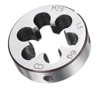 TA-VIGOR 1pc M25 x 1.5 Metric Adjustable Threading Die, Alloy Tool Steel Right Hand Round Die for Processing, Correcting or Cleaning External Threads (Metal, Plastic)