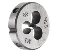 TA-VIGOR 1pc M3 x 0.5 Metric Adjustable Threading Die, High Speed Steel Right Hand Round Die for Processing, Correcting or Cleaning External Threads (Metal, Plastic)