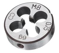 TA-VIGOR 1pc M8 x 0.75 Metric Adjustable Threading Die, Alloy Tool Steel Right Hand Round Die for Processing, Correcting or Cleaning External Threads (Metal, Plastic)
