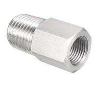 TA-VIGOR 1Pc Reducer Hex Bushing, 1/4 NPT Male to 1/8 G Female Stainless Steel Reducing Pipe Fitting Adapter for Water Oil Air Pressure Gauge, Pipe Connecting Conversion