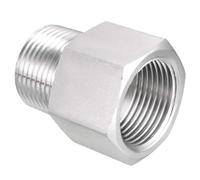 TA-VIGOR 1Pc Reducer Hex Bushing, 3/4 NPT Male to 3/4 G Female Stainless Steel Reducing Pipe Fitting Adapter for Water Oil Air Pressure Gauge, Pipe Connecting Conversion
