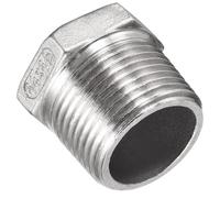 TA-VIGOR 1Pc Reducer Hex Bushing, 3/4 PT Male to 3/8 PT Female 304 Stainless Steel Reducing Pipe Fitting Adapter for Water Oil Air Pressure Gauge, Pipe Connecting Conversion