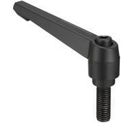 TA-VIGOR 1Pcs Adjustable Clamping Lever Handles, M12 x 32mm Locking Quick Release Push Button Ratchet Screw Knobs, Aluminum Alloy Male Thread Stud Bolts Handle for Machinery & Equipment