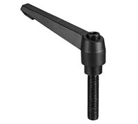 TA-VIGOR 1Pcs Adjustable Clamping Lever Handles, M12 x 50mm Locking Quick Release Push Button Ratchet Screw Knobs, Aluminum Alloy Male Thread Stud Bolts Handle for Machinery & Equipment
