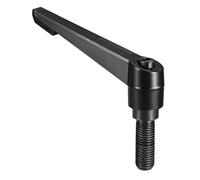 TA-VIGOR 1Pcs Adjustable Clamping Lever Handles, M16 x 32mm Locking Quick Release Push Button Ratchet Screw Knobs, Aluminum Alloy Male Thread Stud Bolts Handle for Machinery & Equipment