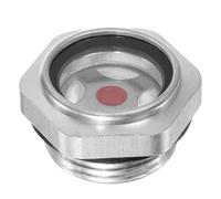 TA-VIGOR 1Pcs Air Compressor Oil Level Gauge Sight Glass, G1" Male Threaded Aluminum Hex Head Oil Liquid Indicator Sight Window Fittings for Air Compressor, Pump, Tank Sight Plug Window