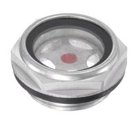 TA-VIGOR 1Pcs Air Compressor Oil Level Gauge Sight Glass, G3/4" Male Threaded Aluminum Hex Head Oil Liquid Indicator Sight Window Fittings for Air Compressor, Pump, Tank Sight Plug Window