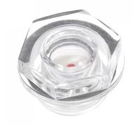 TA-VIGOR 1Pcs Air Compressor Oil Level Gauge Sight Glass, M18 x 1.5mm Male Threaded Glass Hex Head Liquid Indicator Sight Window Fittings for Air Compressor, Pump, Tank Sight Plug Window