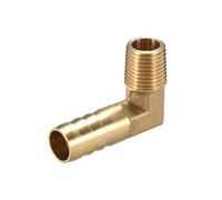 TA-VIGOR 1Pcs Brass Barb Hose Fitting, 90 Degree Elbow 12mm Barbed to 1/4PT Male Pipe Adapter Connector