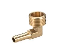 TA-VIGOR 1Pcs Brass Barb Hose Fitting, 90 Degree Elbow 8mm Barbed to G1/2 Male Pipe Adapter Connector