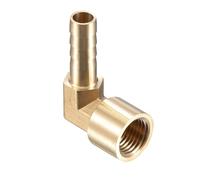 TA-VIGOR 1Pcs Brass Hose Barb Fitting Elbow, 8mm Barbed x G1/4 Female 90 Degree Pipe Connector Adapter for Water Fuel Air