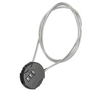 TA-VIGOR 1Pcs Combination Lock 31.5 Inch, 3 Digit Outdoor Waterproof Resettable Padlock with Wire Rope, 80cm Safety Cable Lock for Luggage, Gym Locker, Fence, Toolbox, Backpack, Black