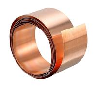 TA-VIGOR 1Pcs Copper Sheet Roll, 1000mm x 25mm x 0.05mm Pure Copper Strip Metal Foil Sheet Plate for Crafts Electrical DIY Projects