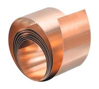TA-VIGOR 1Pcs Copper Sheet Roll, 1000mm x 30mm x 0.1mm Pure Copper Strip Metal Foil Sheet Plate for Crafts Electrical DIY Projects