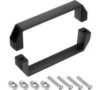 TA-VIGOR 2 Pack Cabinet Handles 180mm/7.1" Hole Centres, Aluminium Alloy Drawer Handle, Modern U Shape Kitchen Cupboard Door Handles for Cabinets, Wardrobes and Furniture, Black