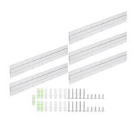 TA-VIGOR 2 Pairs French Cleat Picture Hanger 12 Inch Heavy Duty Aluminium Z Bar Clip Interlocking Wall Mount Bracket Kit with Screws and Levels for Hanging Mirrors Frames Shelves Artwork