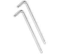 TA-VIGOR 2 Pcs 1/4" Drive L Shape Extension Bar Wrench, 6 Inch Socket Breaker Bar Tool, CR-V Chrome Vanadium Steel with Secure Spring Ball, Long Handle for Tight Spots, DIY and Auto Repair