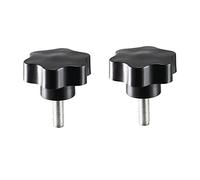 TA-VIGOR 2 Pcs Plum Hex Shaped Clamping Screw Knob, 32mm Dia M8 x 25mm Plastic Head Clamping Knob Handle Male Thread Thumb Screw