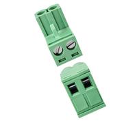 TA-VIGOR 2-Pin 5.08mm Pitch Right Angle PCB Screw Terminal Block Connector, PCB Connectors, 300V 15A, Green, 10 Sets