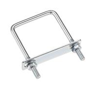 TA-VIGOR 2 sets M8 Square U-Bolts, 70mm Inner Width 120mm Length Steel U-Bolts with Nut, Plate, Washer for Attaching Piping Conduit Cable Tube Brackets Boat Trailer