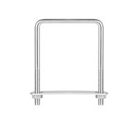 TA-VIGOR 2 sets M8 Square U-Bolts, 80mm Inner Width 120mm Length 304 Stainless Steel U-Bolts with Nut, Plate for Attaching Piping Conduit Cable Tube Brackets Boat Trailer