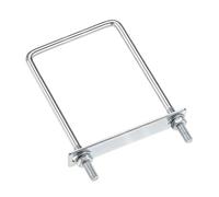TA-VIGOR 2 sets M8 Square U-Bolts, 90mm Inner Width 180mm Length Steel U-Bolts with Nut, Plate, Washer for Attaching Piping Conduit Cable Tube Brackets Boat Trailer