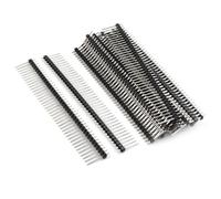 TA-VIGOR 20 Pcs 2.54mm Pitch 40 Pin Male Single Row PCB Header Pins, Straight 1x40 Breakaway Header Strip, Length 17mm Pin Headers for Arduino Breadboard