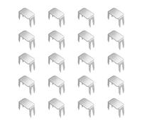 TA-VIGOR 20 Pcs Metal Zipper Stoppers #8 Top & Bottom Stops for Zipper Repair Kit, Replacement Zips, Jackets, Coats, Luggage & DIY Sewing - Silver Tone