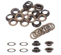 TA-VIGOR 20 Sets 12mm Metal Grommets Eyelets with Washers, Heavy Duty Copper Eyelet Kit for Fabric Curtain Tarps Leather Belt Shoes Bag DIY, Bronze