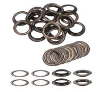 TA-VIGOR 20 Sets 40mm Metal Grommets Eyelets with Washers, Gunmetal Finish Large Hole Eyelets Kit for Fabric Leather Canvas Curtains Tarps Clothing DIY Crafts, Bronze