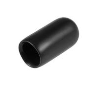 TA-VIGOR 200Pcs Rubber End Caps, 6mm ID Round Flexible Screw End Caps Thread Protectors, Black Vinyl Bolt Covers Rubber Covers for Screws, Tubes, Cables, Wires, etc