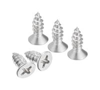 TA-VIGOR 200Pcs Self Tapping Screws, #8x1/2" Phillips Flat Head Screw, Countersunk Cross Head Tapping Screws, 304 Stainless Steel Machine Wood Fasteners Bolts for Wood, Drywall, Furniture, Repairing