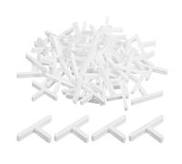 TA-VIGOR 200Pcs T Shaped Tile Spacers 2mm 1/12", Plastic Wall & Floor Tile Spacers for Ceramic Porcelain Mosaic Installation, Reusable Tiling Tools for Even Grout Lines, White