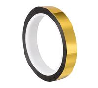 TA-VIGOR 20mm Gold Tone Metalized Craft Tape, Self-Adhesive Mirror-Like Finish Decorative Metallic Tape for Art and Crafts, Car Trim, Boat Trim, Accent Walls Graphic Arts