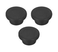 TA-VIGOR 20mm Silicone Hole Plug, T-Shaped Snap in Plug Hole Seal Cover Round Rubber Stopper for Kitchen Rubber Bulkheads Waterproof Sealing Plugs, Black 3PCS