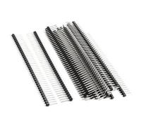 TA-VIGOR 20Pcs 2.54mm Pitch Single Row 40 Pin Male Header Pins, 1x40 Straight PCB Mount Header Pins Strip, 15mm Long Header Pins for Arduino Breadboard PCB