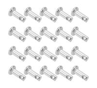 TA-VIGOR 20pcs 3 x 8mm Clevis Pins Single Hole, 304 Stainless Steel Flat Head Link Hinge Pin Fastener for Mechanical Linkage, Ship Rigging, Fixed Parts