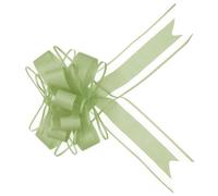 TA-VIGOR 20Pcs 9 Inch Extra Large Pull Bow - Army Green Organza Gift Wrapping Ribbon Bows for Weddings, Gift Baskets, Presents, Christmas, Valentine’s Day and Birthday Decorations